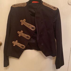 Black blazer with gold detail. Size Small